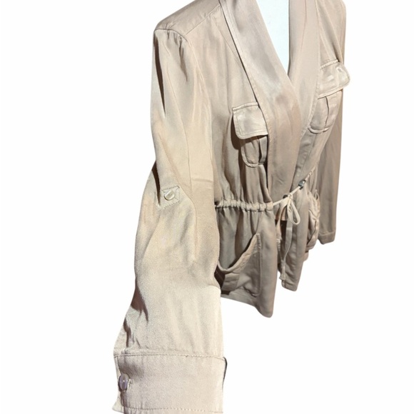 Torrid Drape Front Anorak jacket, utility tie front drawstring -Size 00/10-M/L - Picture 5 of 13